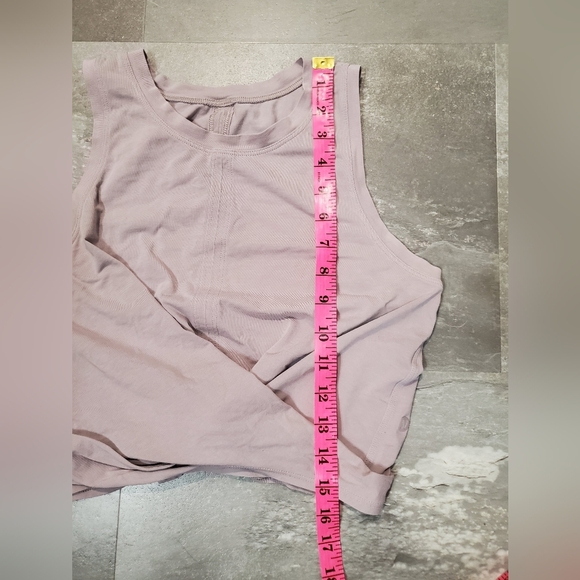 Lululemon Time to Restore Tank. Wrap, Bow In Back. Light Old Lavender. Size 4. - Picture 3 of 8